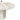 Elegant Round Travertine Dining Table - Natural Beige White Stone