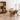 Modern Round Oak Wood Dining Table, Slatted Base, Event Ready, Natural Color