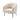 Plush White Fleece Modern Arm Dining Chair | Comfortable Upholstered Accent Seat