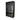 Elegant Solid Oak Wood Black Glass Display Cabinet Bookcase for Living Room