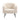 Plush White Fleece Modern Arm Dining Chair | Comfortable Upholstered Accent Seat