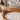 Elegant Solid Oak Wood Round Coffee Table with Tempered Glass Top