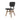 Industrial Modern Black Leather Dining Chair, Natural Oak Legs, Versatile Home Office