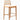 Elegant Nordic Arch Bar Stool: Woven Rattan, Solid Oak, Padded Comfort