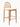 Elegant Nordic Arch Bar Stool: Woven Rattan, Solid Oak, Padded Comfort