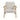 Chic Oak Wood Lounge Chair, Linen Upholstered Recliner for Modern Living Room