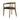 Handcrafted Round Back Dining Chair: Solid Oak Wood, Leatherette Seat, Elegant Design