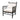 Elegant Bamboo Style Black Frame Lounge Chair with Plush Upholstered Cushions