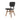 Industrial Modern Black Leather Dining Chair, Natural Oak Legs, Versatile Home Office