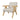 Chic Oak Wood Lounge Chair, Linen Upholstered Recliner for Modern Living Room