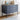 Elegant French Vintage Rustic Pine Storage Cabinet: Distressed White & Blue Antique