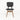 Industrial Modern Black Leather Dining Chair, Natural Oak Legs, Versatile Home Office