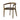 Handcrafted Round Back Dining Chair: Solid Oak Wood, Leatherette Seat, Elegant Design