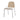 Chic Solid Oak Wood Rattan Armless Dining Chair with Boucle Seat
