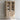 Natural Oak Wood Glass Display Cabinet Living Room Storage Organizer