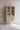 Natural Oak Wood Glass Display Cabinet Living Room Storage Organizer