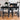 Elegant Black Solid Oak Bobbin Dining Chair with Hand-Woven Rope Seat