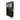 Elegant Black Oak Glass Display Cabinet for Living Room Storage & Decor