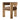 Elegant Modern Oak Wood Dining Arm Chair: Curved Design, Plush Upholstery