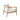 Luxurious Oak Wood Frame White Linen Modern Accent Armchair for Living Room