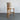 Chic Beige Upholstered Curved Kitchen Stool with Solid Oak Exposed Back