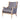 French Country Solid Oak Linen Armchair - Antique Accent Living Room Sofa