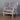 Charming French Country Linen & Solid Oak Wood Antique Accent Chair