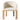 Elegant Linen Barrelback Dining Armchair - French Contemporary Solid Oak Wood
