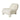 Modern White Boucle Upholstered Lounge Recliner Chair for Living Room