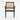 Chic Black Oak Cane Rattan Dining Chair with Upholstered Armrests
