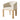 Elegant Linen Barrelback Dining Armchair - French Contemporary Solid Oak Wood