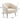 Plush White Fleece Modern Arm Dining Chair | Comfortable Upholstered Accent Seat