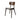 Contemporary Solid Oak Walnut Finish Dining Chair with Plush Boucle Upholstery