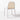 Chic Solid Oak Wood Rattan Armless Dining Chair with Boucle Seat