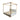 Weathered Solid Oak Upholstered Canopy Bed - Modern King/Queen Design