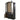 Elegant French Antique Black Oak Carved Display Cabinet Bookshelf Storage