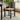 Elegant Black Solid Oak Bobbin Dining Chair with Hand-Woven Rope Seat