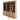 Antique Oak Wood Executive Three-Section Bookcase Wall with Rolling Ladder