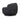 Black Boucle Swivel Armchair: Modern Metal Leg Rotation Lounge Chair