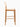 Elegant Nordic Arch Bar Stool: Woven Rattan, Solid Oak, Padded Comfort