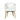 Elegant Mid-Century Modern White Oak Wood Dining Chair with Linen Upholstery