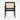 Chic Black Oak Cane Rattan Dining Chair with Upholstered Armrests