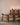 Durable Solid Oak Wood Low Back Arm Dining Chair with Woven Rush Seat