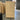 Modern Rattan Wine Bar Cabinet, Two-Door Tall Storage, Solid Oak Wood
