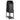 Elegant Mid-Century Modern Black Oak Wood Brass Iron 2-Door Bar Cabinet