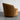Modern Brown Velvet Swivel Barrel Chair with Curved Back Design