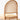Elegant Natural Rattan Woven Seat & Arched Back Solid Oak Dining Chair