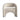 Elegant Cream Fabric Accent Chair, Linen Armchair with Modern Curved Design