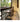 Elegant Oak Finish Cross Back Counter Stool with Woven Rattan Seat