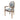 Elegant French Louis Arm Chair: Linen Upholstered, Solid Oak Wood, Antique Style